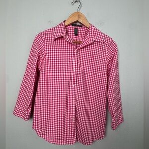 Ralph Lauren Pink Gingham Shirt Size Medium‎
